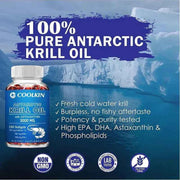 Antarctic Krill OilnutriamazonianutriamazoniaAntarctic Krill Oil 3000mg Maximum Strength | Coolkin
Introduction
Premium Antarctic krill oil capsules from Coolkin, distributed by nutriamazonia, delivering a robuAntarctic Krill Oil - Heart Health Support Coolkin Adults