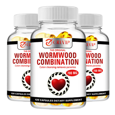 Wormwood Combination Supplement - Black Walnut, Clove - Liver Health, Digestive Support, Intestinal Cleansing - 120 Capsules Amazondiabacai