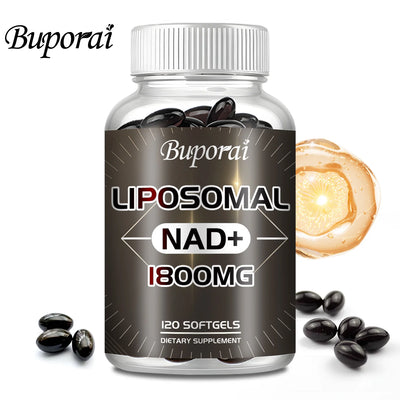 Liposomal NAD Supplement - Anti-aging, Replenish Energy and Focus, Support Cell Repair, Promote Metabolism - 120 Capsules Amazondiabacai