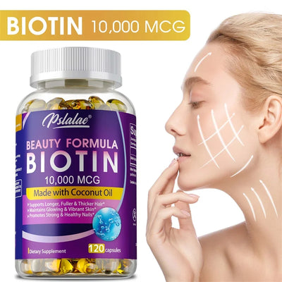Biotin Supplements - Promotes Healthier, Shinier Hair, Skin and Nails, Antioxidant, Immune Support Amazondiabacai