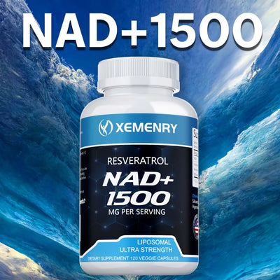 NAD + Resveratrol - Anti-aging, Helps Boost Energy, Promotes Cell and Skin Health - 120 Capsules Amazondiabacai