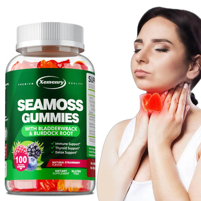 SEAMOSS - Contains Burdock Root and Bladderwrack Seaweed To Enhance Intestinal Health and Immunity - 100 Gummies Amazondiabacai