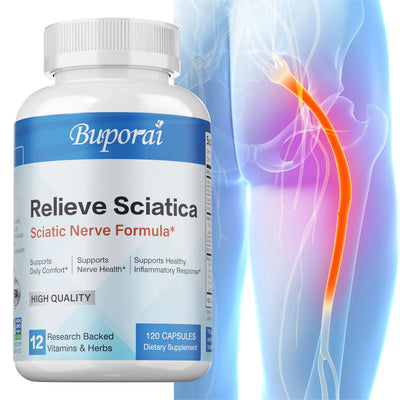 Sciatic Nerve Supplements - Joint Health, Anti-inflammatory, Knee Muscle Arthritis, Pain ReliefSupplements - 120 Capsules Amazondiabacai