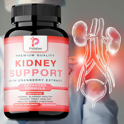 Kidney Support Supplement - for Urinary Tract, Bladder, Kidney Detox - with Cranberry, Astragalus - 120 Capsules bottle
