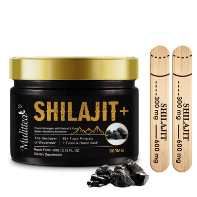 Mulittea 100% Pure shilajits with 85+ Trace Minerals & Fulvic Acid Support Immune and Metabolic Health Brain Focus and Memory Amazondiabacai