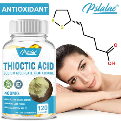 Lipoic Acid Capsules - Powerful Antioxidant For Brain and Heart Health , Relax Nervous, Cognitive Function - 120 Capsules Amazondiabacai