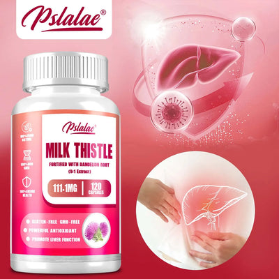 Milk Thistle - with Dandelion for Health Promotes Liver Toxin Removal Antioxidant - 120 Capsules Amazondiabacai