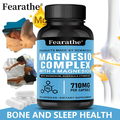 Magnesium Citrate, Magnesium Supplement for Men and Women, Improves Sleep, Relieves Stress and Anxiety, 120 Capsules Amazondiabacai