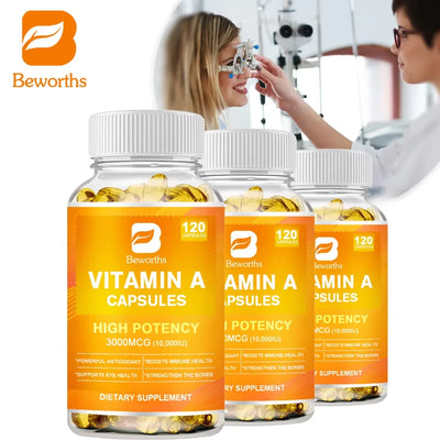 BEWORTHS Vitamin A Capsules Effectively Antioxidant Skin Care Enhances Immunity and Supports Eye and Bone Health Amazondiabacai