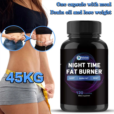 Nighttime Metabolism Support - Fat Burning, Metabolism Boosting, Appetite Suppressant, Healthy Weight Management - 120 Capsules Amazondiabacai