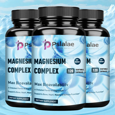Magnesium Complex - Supports Deep Sleep, Promotes Muscle Growth, Bone, Brain, Heart Health - 120 Capsules Amazondiabacai