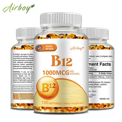 Vitamin B12 - Supports Energy, Metabolism, Relieve Fatigue, Heart Health, Improve Sleep Health Amazondiabacai