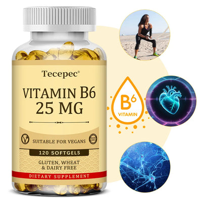 Vitamin B6 Supplement 25 Mg - Supports Energy Metabolism,