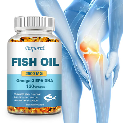 Omega-3 Fish Oil - Support Brain & Nervous System Health, Cardiovascular & Skin Health, Antioxidant - 120 Capsules Amazondiabacai