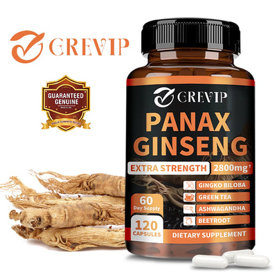 Panax Ginseng Capsules - Enhance Energy Endurance, Improve Memory and Concentration - 120 Capsules Amazondiabacai