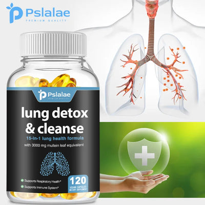 Lung Detox & Cleanse - with Organic Mullein Leaf Extract - for Lung Detox & Cleanse, Respiratory HealthCapsule Amazondiabacai