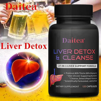 Liver Support Supplement - Milk Thistle Extract, Cleanse, Support Liver Function, Protect Liver Health and Boost Metabolism Amazondiabacai