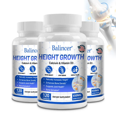 Bone Growth - Growth Supplement for Adults and Children - Grow Taller, Increase Bone Density, Reduce Bone Loss, Osteoporosis Amazondiabacai