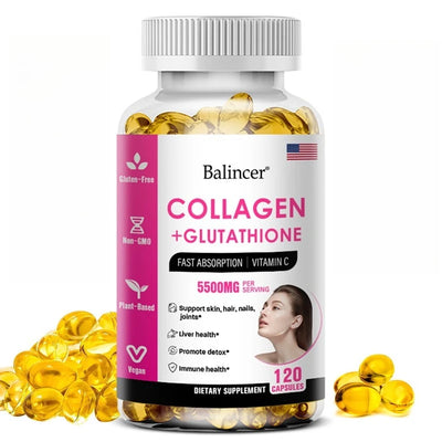 Glutathione Collagen Supplement - Maintain Youthful Vitality - Support Skin Health, Antioxidant Supplement, Non-GMO Amazondiabacai