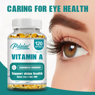 Vitamin A - Supports Vision and Cell Health, Boosts Immunity, Brightens Skin, Antioxidant Activity Supplement - 120 Capsules Amazondiabacai