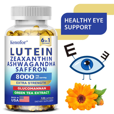 Lutein and Zeaxanthin Supplements, 8000mg Per Serving | Essential Eye Vitamins & Vision Health Dietary Supplement, NON-GMO Amazondiabacai
