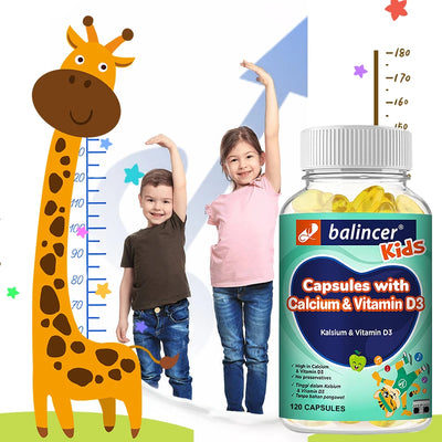 Calcium+Vitamin D3-Strengthen Bones and Teeth, Enhance Immunity, Support Muscle Growth, Help Children and Teenagers Grow Taller Amazondiabacai