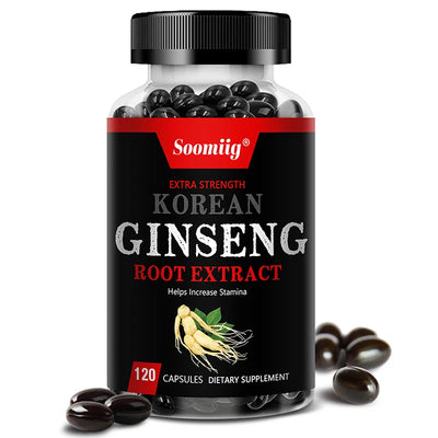 Korean Ginseng Supplement 120 Capsules Focus, Performance, Memory, Energy, Natural Energy Endurance Supplement Amazondiabacai