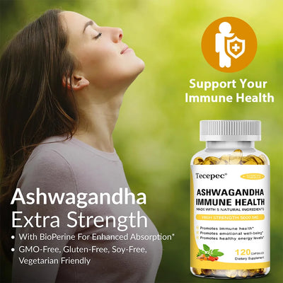Ashwagandha Supplement-Improve Sleep Health,Fight Stress,Improve Focus,Enhance Brain Function,Replenish Energy-120 Capsules Amazondiabacai