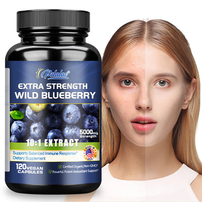 Wild Blueberry Capsules - Good for Brain and Cardiovascular Health, Antioxidant, Protects Vision - 120 Capsules Amazondiabacai
