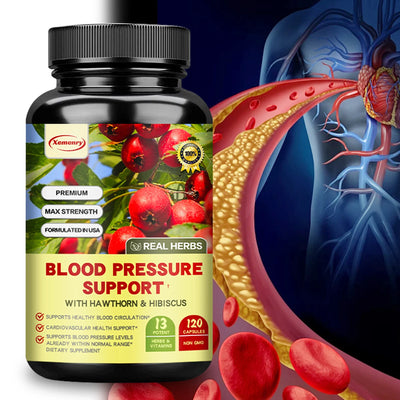Blood Pressure Support - Balance Blood Pressure,Increases Blood Circulation,for Heart,Brain,Cardiovascular Health - 120 Capsules Amazondiabacai