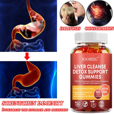 SOOMIIG Liver Cleanse Detox Gummies + Liver Nutrients with Milk Thistle Extract To Help Cleanse, Detoxify and Purify The Liver Amazondiabacai