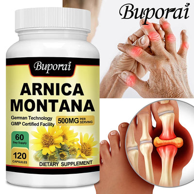 Arnica Montana Capsules - Suitable for Bruises and Swelling, Relieves Pain, Improves Mood, and Boosts Immunity - 120 Capsules Amazondiabacai