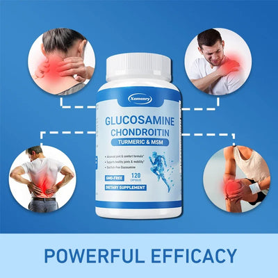 Glucosamine Chondroitin Turmeric & MSM - Supports Joint, Bone, and Cartilage Health, Maintaining Joint Mobility and ComfortSuppl Amazondiabacai