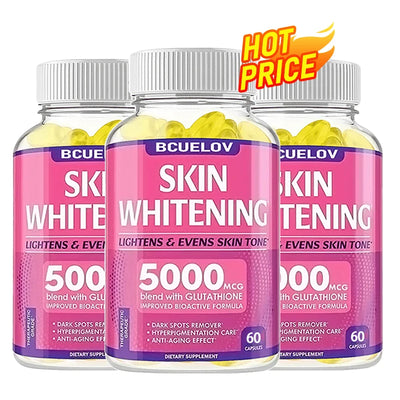 Bcuelov Collagen + Glutathione + Vitamin C Skin and Facial Health - Antioxidants - - 120 Vegetarian Capsules Amazondiabacai