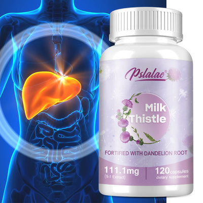 Milk Thistle - Liver Cleansing and Detoxification,  Liver Function Support,Antioxidant  - 120 Capsules Amazondiabacai