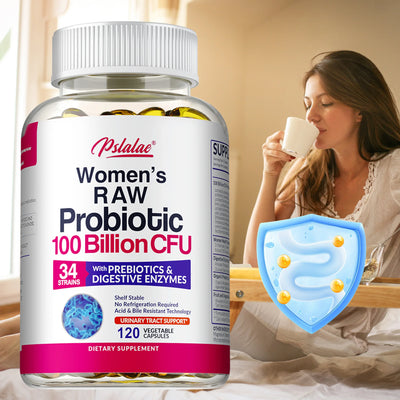 Raw Probiotics for Women - with Digestive Enzymes,Prebiotics - Promotes Nutrient Digestion and Gut Health - 120 Capsules Amazondiabacai