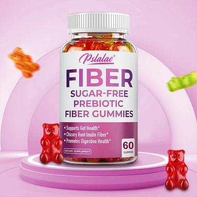 Sugar-Free Prebiotic Fiber Gummies - with Chicory Roots - Promotes Digestive and Intestinal Health - 60 Gummies Amazondiabacai