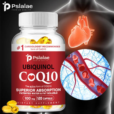 CoQ10 100mg - Fat-soluble, Natural Supplement That Supports Blood Circulation - 120 Capsules Amazondiabacai