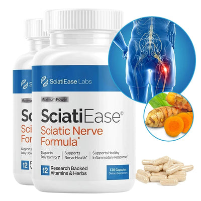 Sciatic Nerve Health Support Supplement with PEA, Vitamin B Complex, Alpha Lipoic Acid for Muscles Joints Sleep Nerve Support Amazondiabacai