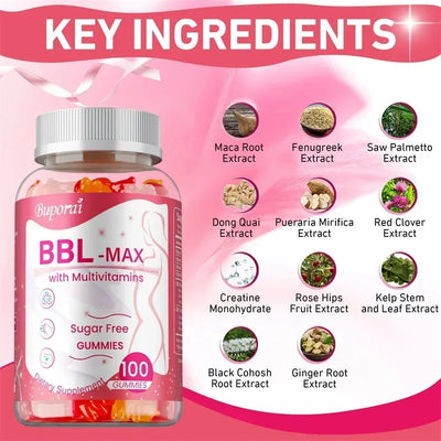 BBL -MAX Gummies - Helps Lift and Maintain Body Shape, Lifts and Tightens, Shapes The Buttocks Supplement Amazondiabacai