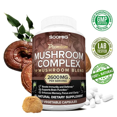 Mushroom Complex - Immune Defense, Brain Focus & Concentration, Clarity Nootropics Amazondiabacai