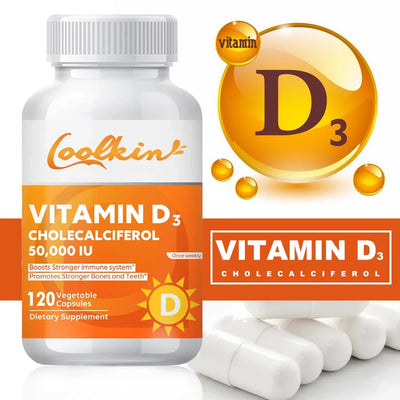 High Potency Vitamin D3 50000 IU - Helps Muscle Nerve Health Support Bone Density Teeth and Skin Heart Health Amazondiabacai