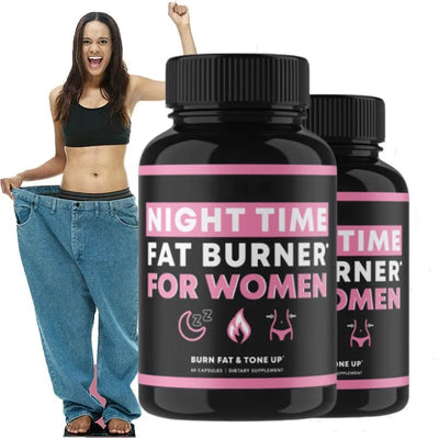 Night Time Fat Burner Supplement for Women, Belly Fat Burner & Tone Up Pills for Bloating & Metabolism, Appetite Suppressant Amazondiabacai