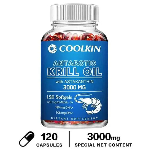 Antarctic Krill OilnutriamazonianutriamazoniaAntarctic Krill Oil 3000mg Maximum Strength | Coolkin
Introduction
Premium Antarctic krill oil capsules from Coolkin, distributed by nutriamazonia, delivering a robuAntarctic Krill Oil - Heart Health Support Coolkin Adults