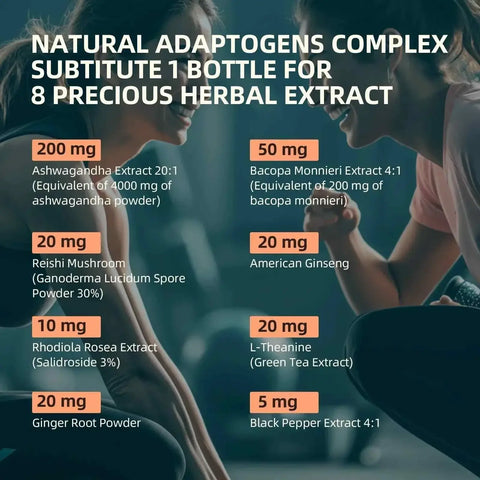 Ashwagandha Calm ComplexnutriamazonianutriamazoniaAshwagandha Calm Complex 8-in-1 Adaptogen Blend by HappieVita
Introduction
HappieVita's Ashwagandha Calm Complex, from Nutriamazonia, is a 4000 mg daily blend for adAshwagandha Calm Complex - Stress Relief And Focus HappieVita