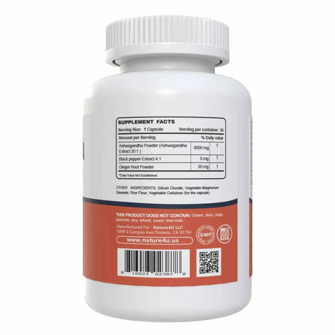 Ashwagandha - Mood SupportnutriamazonianutriamazoniaAshwagandha - Mood Support 6000mg Nature4U Introduction
Nature4U Ashwagandha 6000mg Maximum Strength supports mood balance and stress resilience for adults seeking nAshwagandha - Mood Support 6000mg Nature4U