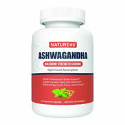 Nature4U Ashwagandha Mood Support 6000mg vegan capsules for stress relief and mood balance