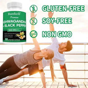 Ashwagandha with Black PeppernutriamazonianutriamazoniaAshwagandha with Black Pepper: Stress Relief &amp; Focus
Introduction
A unisex daily supplement that blends organic ashwagandha with black pepper to support stress rAshwagandha - Stress Relief and Focus Bunkell Premium