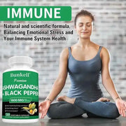 Ashwagandha with Black PeppernutriamazonianutriamazoniaAshwagandha with Black Pepper: Stress Relief &amp; Focus
Introduction
A unisex daily supplement that blends organic ashwagandha with black pepper to support stress rAshwagandha - Stress Relief and Focus Bunkell Premium