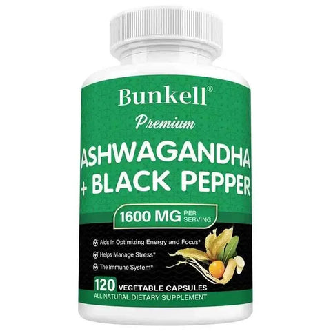 Ashwagandha with Black PeppernutriamazonianutriamazoniaAshwagandha with Black Pepper: Stress Relief &amp; Focus
Introduction
A unisex daily supplement that blends organic ashwagandha with black pepper to support stress rAshwagandha - Stress Relief and Focus Bunkell Premium